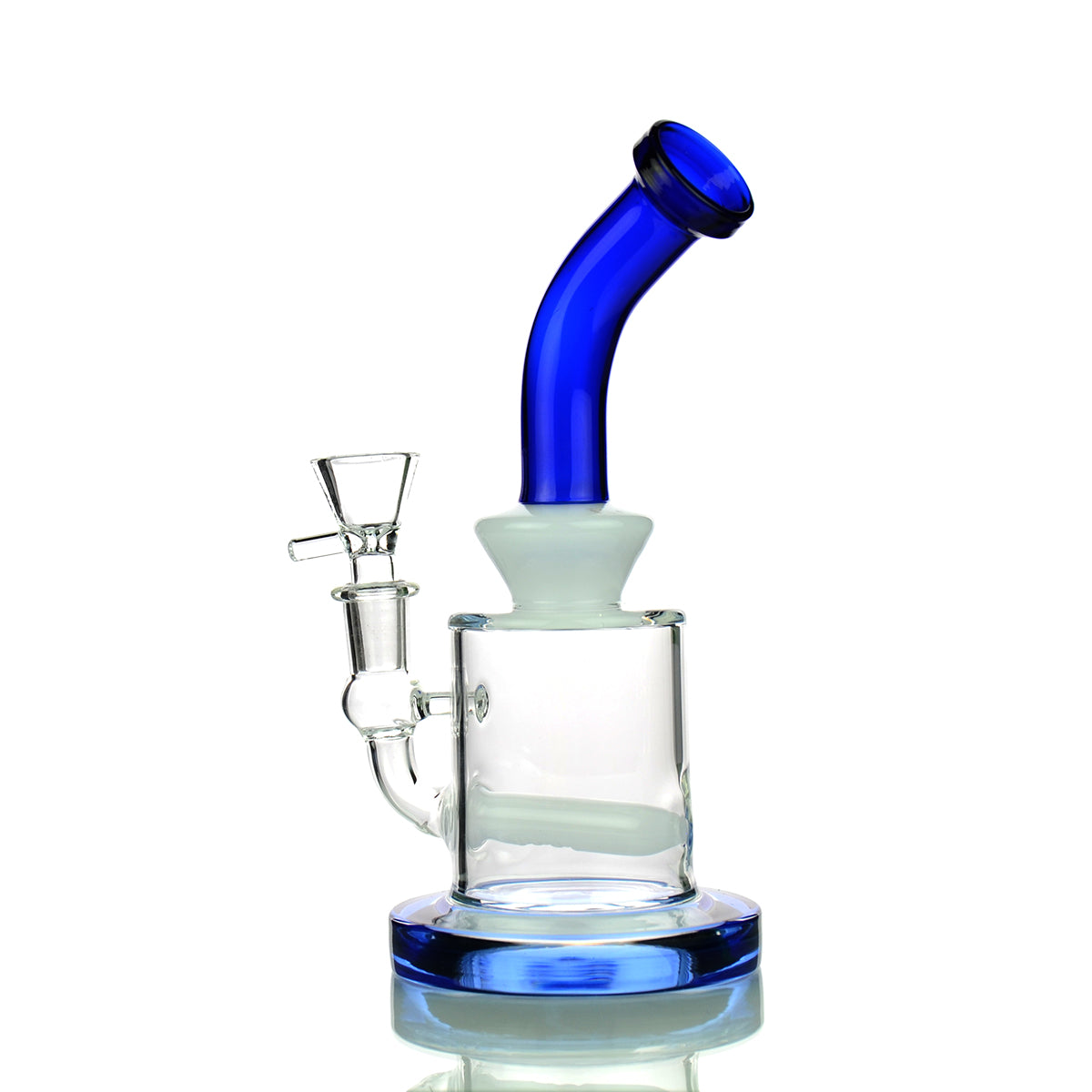 8'' Water PIPE with L-Line Perc and 14mm Male Bowl