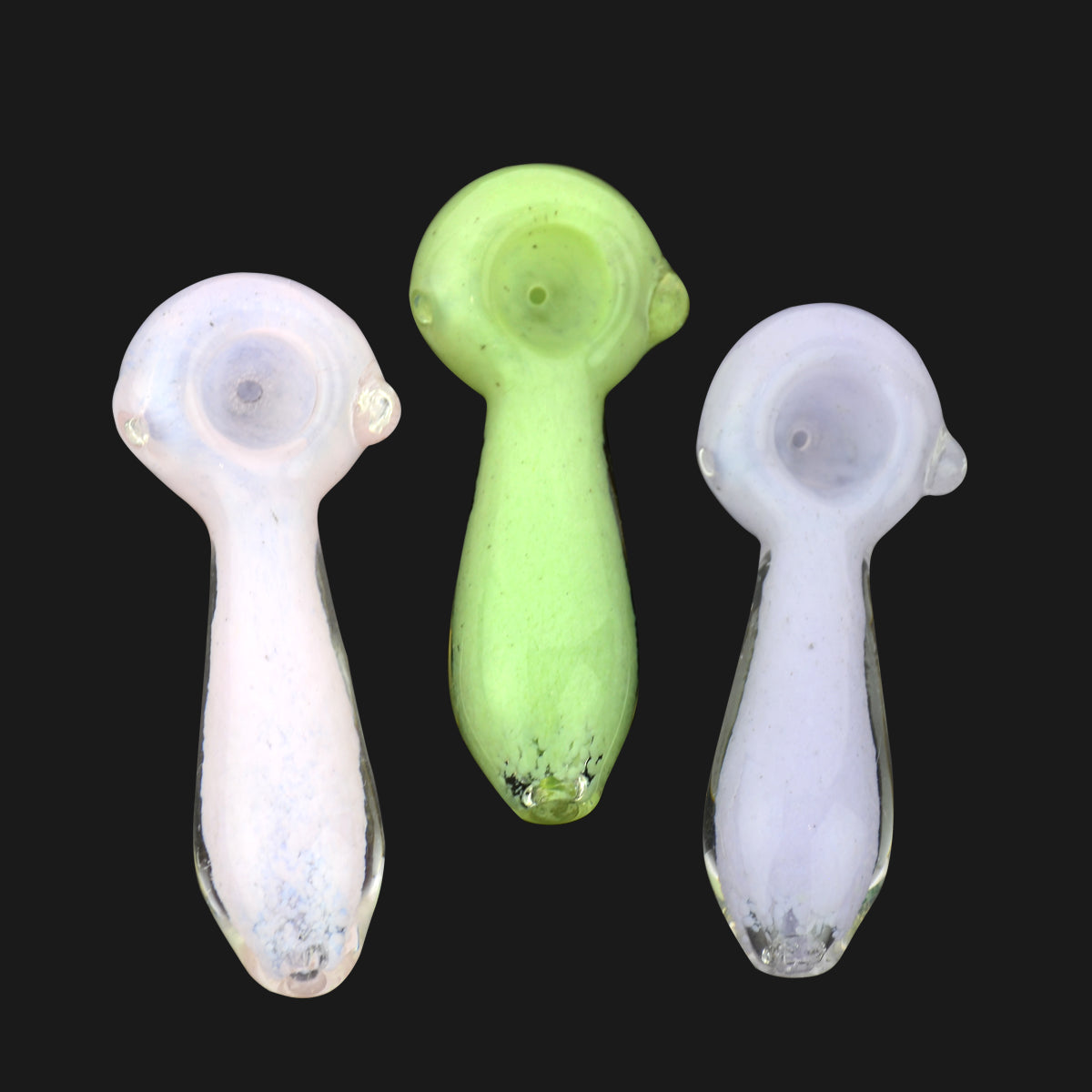 3'' Frit Spoon Hand PIPE Slime Color