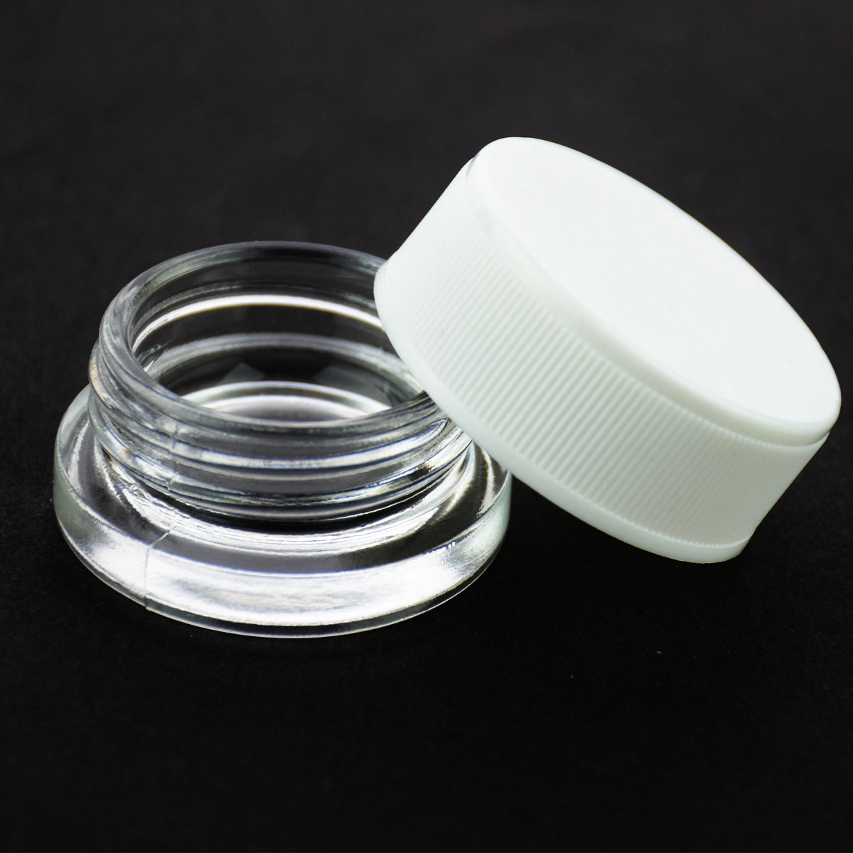 7ml CONCENTRATE GLASS JARS WITH BLACK CAP
