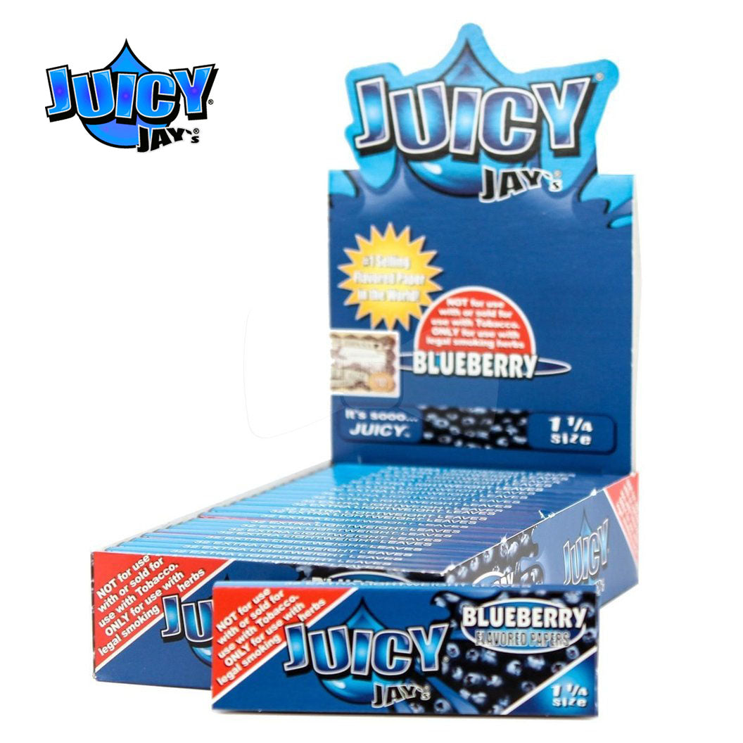 Juicy Jay's 1 1/4'' Size Rolling Paper BLUEBERRY
