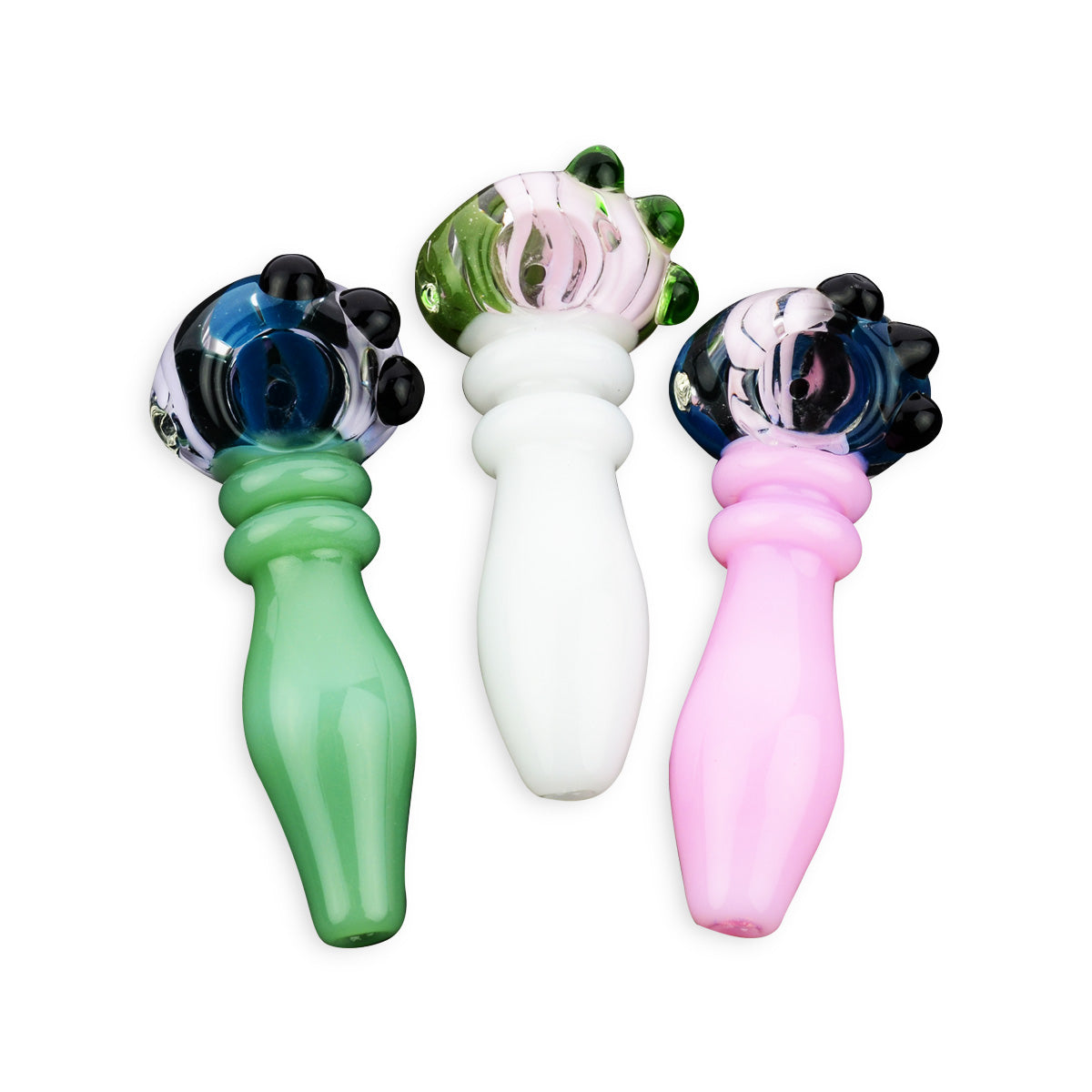 4.5'' American Color Tube Double RING Hand Pipe Spoon