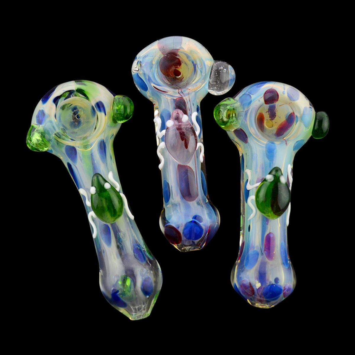 4.5'' Fume GLASS Hand PIPE with Spider Locket Art