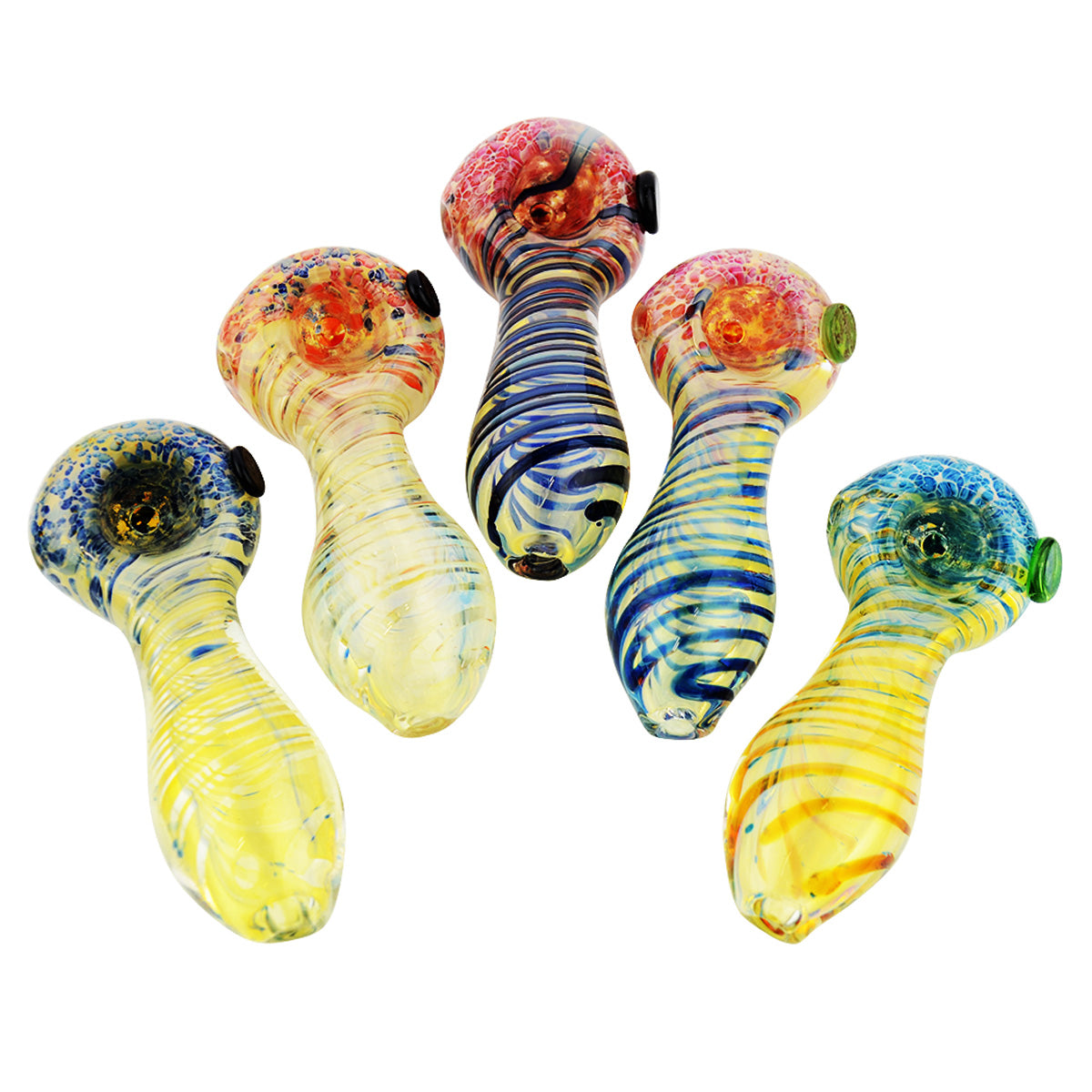 3'' Hand PIPE Spoon Fume Glass Swirling Art