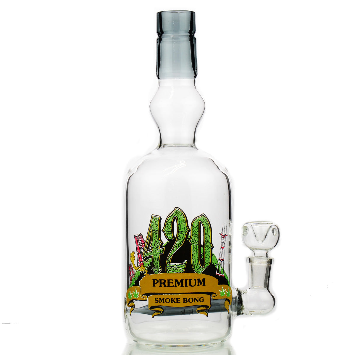 10'' 420 Premium Bong STICKER Bottle with 14mm Male Bowl Included