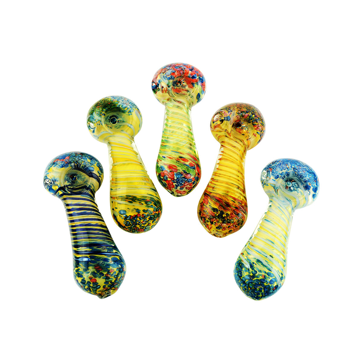 3'' Swirling Frit GLASS Hand PIPE Spoon