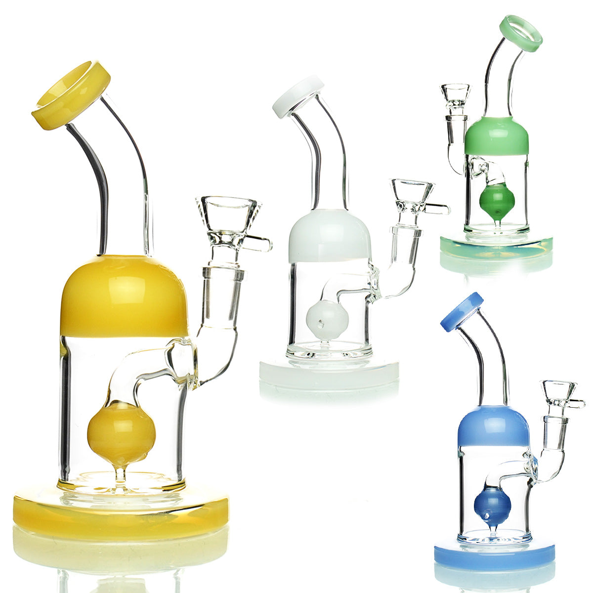 7'' Dome Perc Water PIPE with 14mm Male Bowl