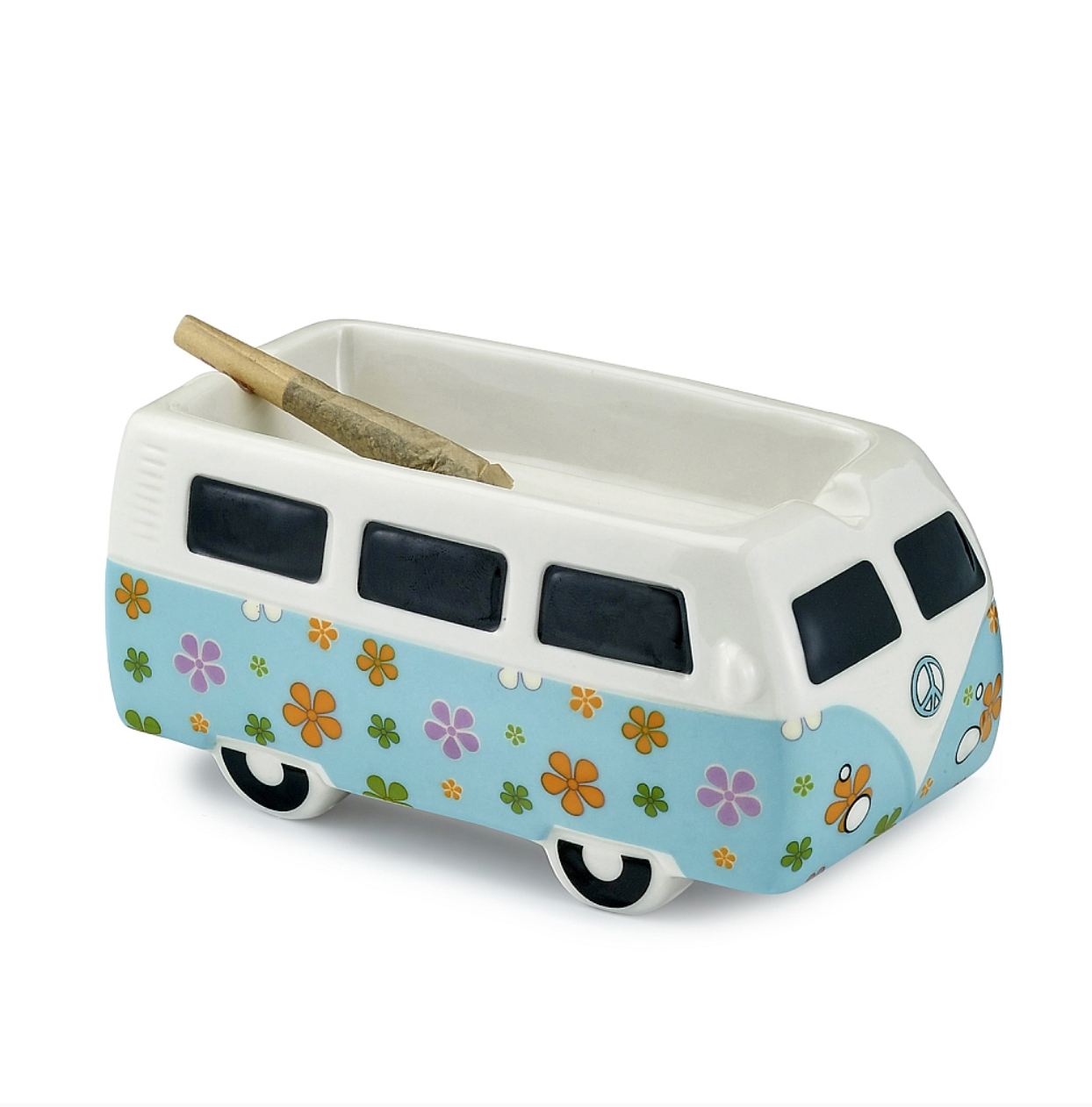 Vintage Bus Ashtray - Flower Power Design