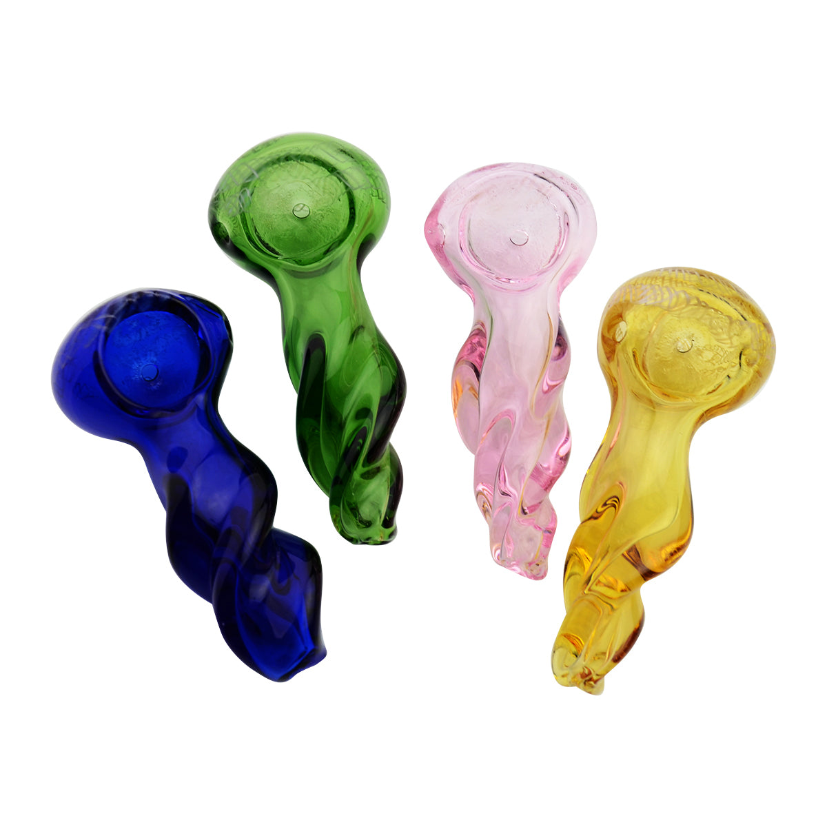 2.5'' Twisting Color Tube GLASS Hand PIPE Spoon Approx 45g