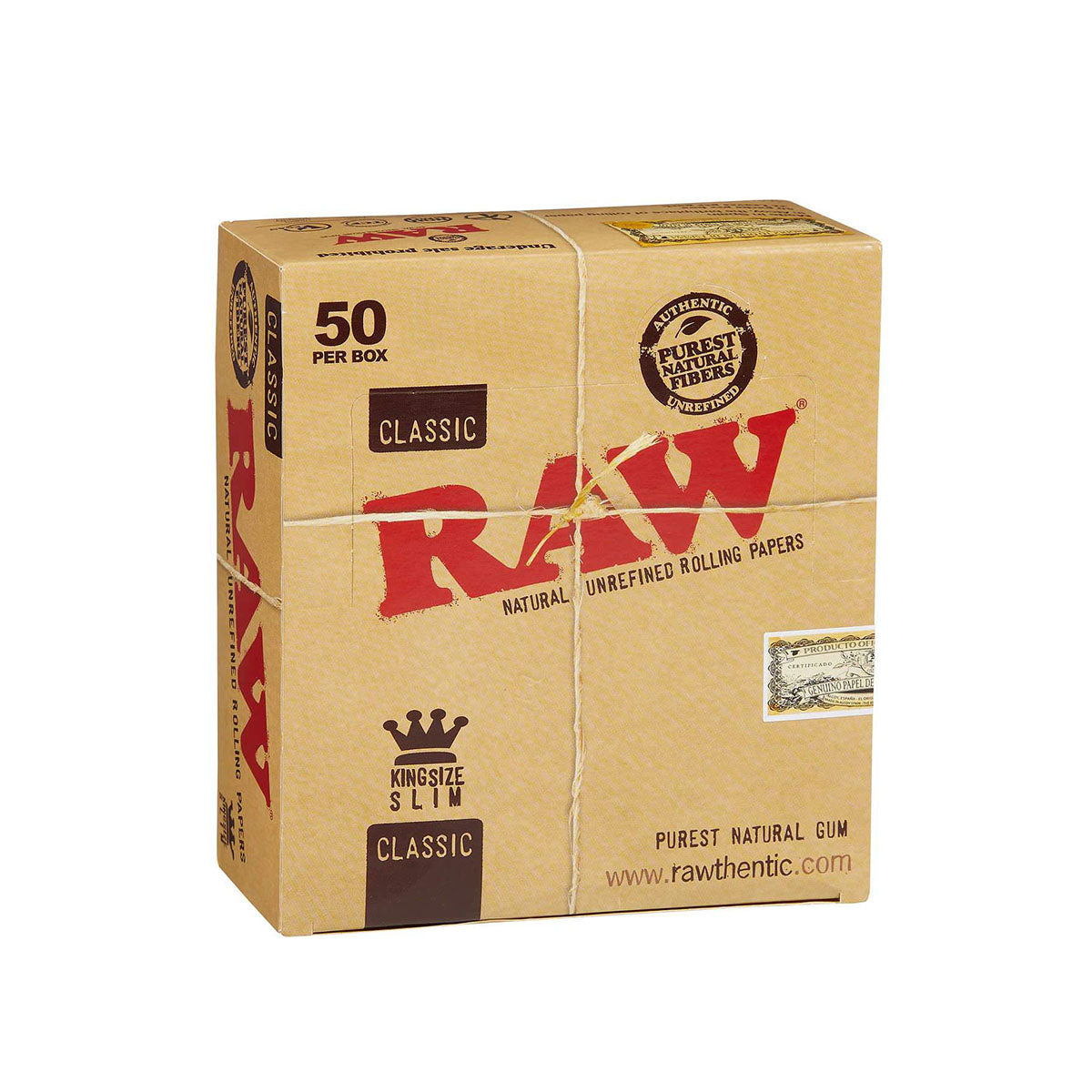 Raw Classic King Slim Rolling Paper 50 PER BOX