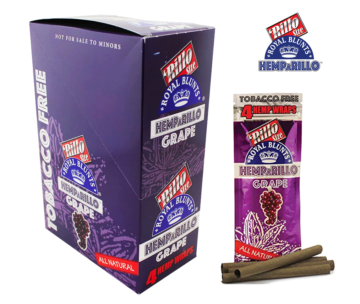 RILLO SIZE ROYAL BLUNTS A RILLO GRAPE TOBACCO FREE