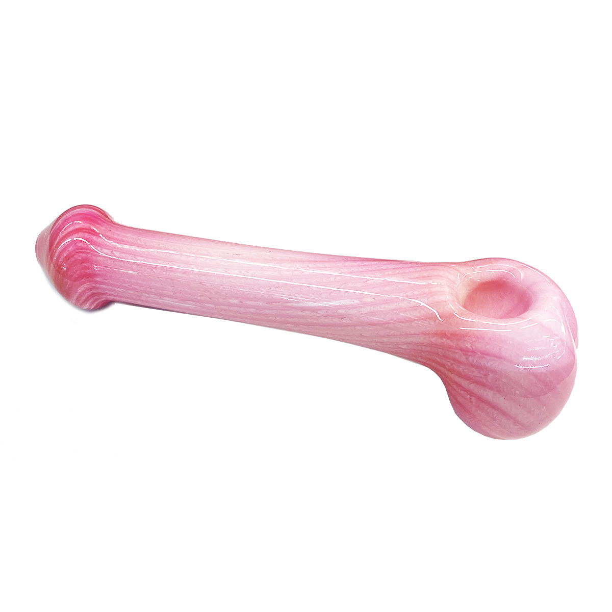 5'' Pink Marble Glass Penis PIPE