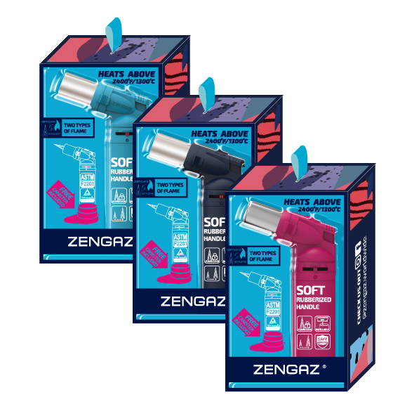 Zengaz Torch ZT-68 Heats At 2400 F Soft Rubberized HANDLE