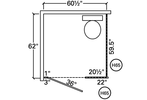 ADA-Compliant Minimum Dimensions Typical Hardware Requirements: