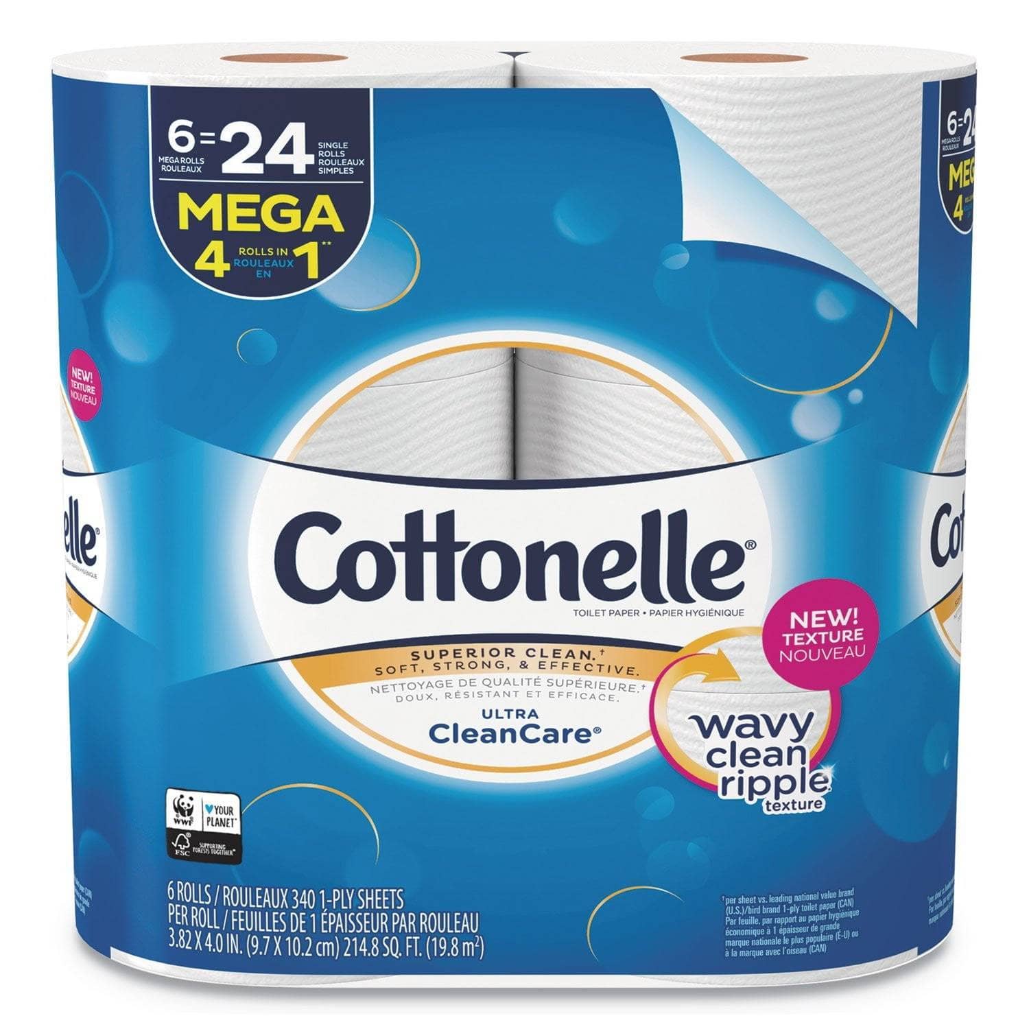 Cottonelle Ultra Cleancare Toilet Paper, Strong Tissue, Septic Safe, 1