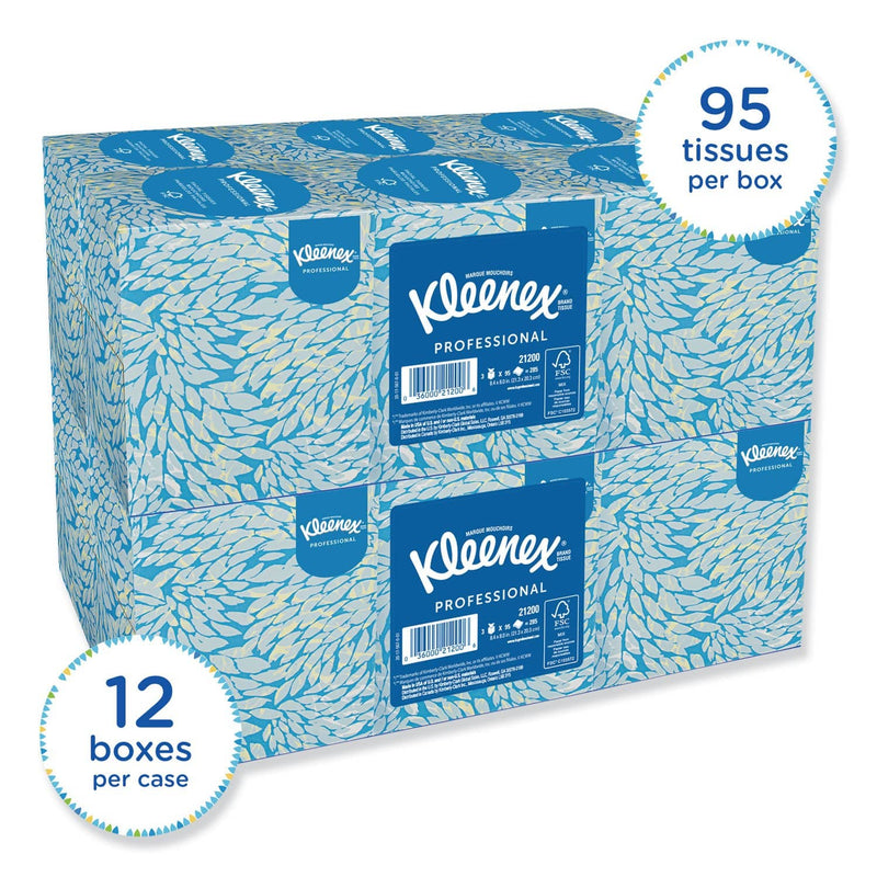 Kleenex Boutique White Facial Tissue, 2-Ply, Pop-Up Box, 95 Sheets/Box ...