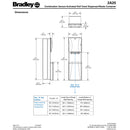 Bradley 2A25-1036 Combination Toilet Paper Dispenser/Waste Receptacle ...
