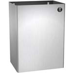 ASI 0826 Commercial Restroom Waste Receptacle, 12 Gallon, Surface-Mounted, 15-1/4