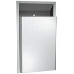 ASI 0458 Commercial Restroom Waste Receptacle, 12 Gallon, Semi-Recessed-Mounted, 4