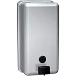 ASI 0347 Commercial Liquid Soap Dispenser, Surface-Mounted, Manual-Push, Stainless Steel - 40 Oz