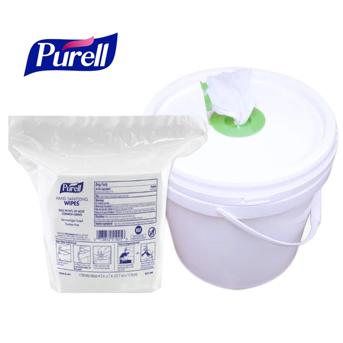 Purell Ultra-High Capacity Hand Sanitizing Wipes, w/ Dispenser Bucket