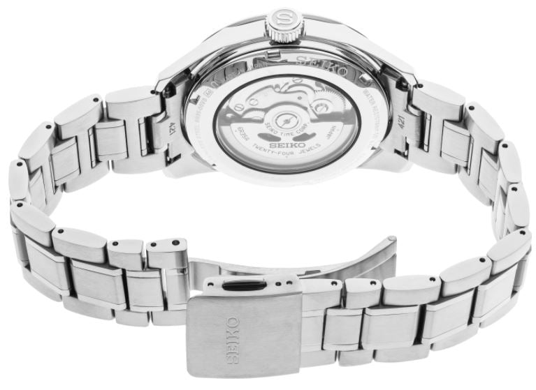 Seiko Presage Sharp Edged SPB165 Automatic (White Dial / 39mm) – Hemsleys  Jewellers