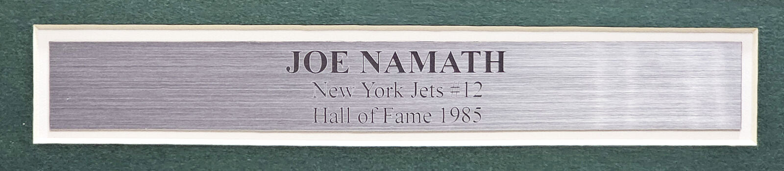 Joe Namath Autographed & Framed Green New York Jets Jersey Auto Beckett COA