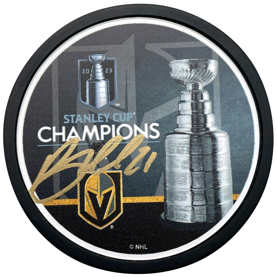 William Carrier Autographed Stanley Cup Vegas Golden Knights Hockey Puck  COA IGM - Inscriptagraphs Memorabilia