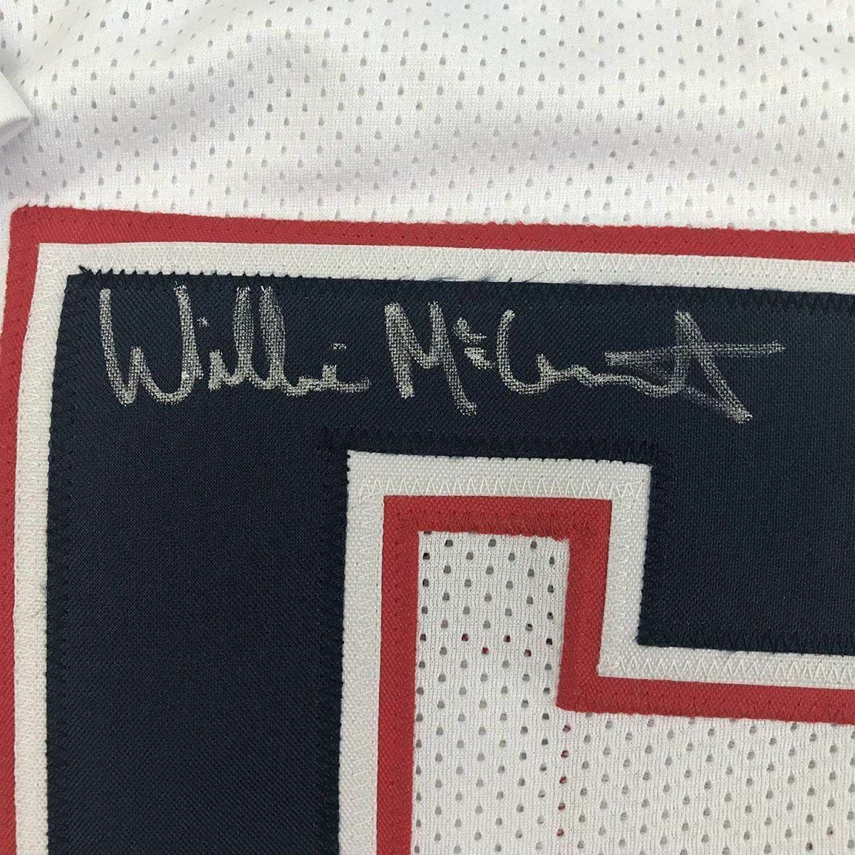 FRAMED Autographed/Signed WILLIE MCGINEST 33x42 New England White Jers –  CollectibleXchange