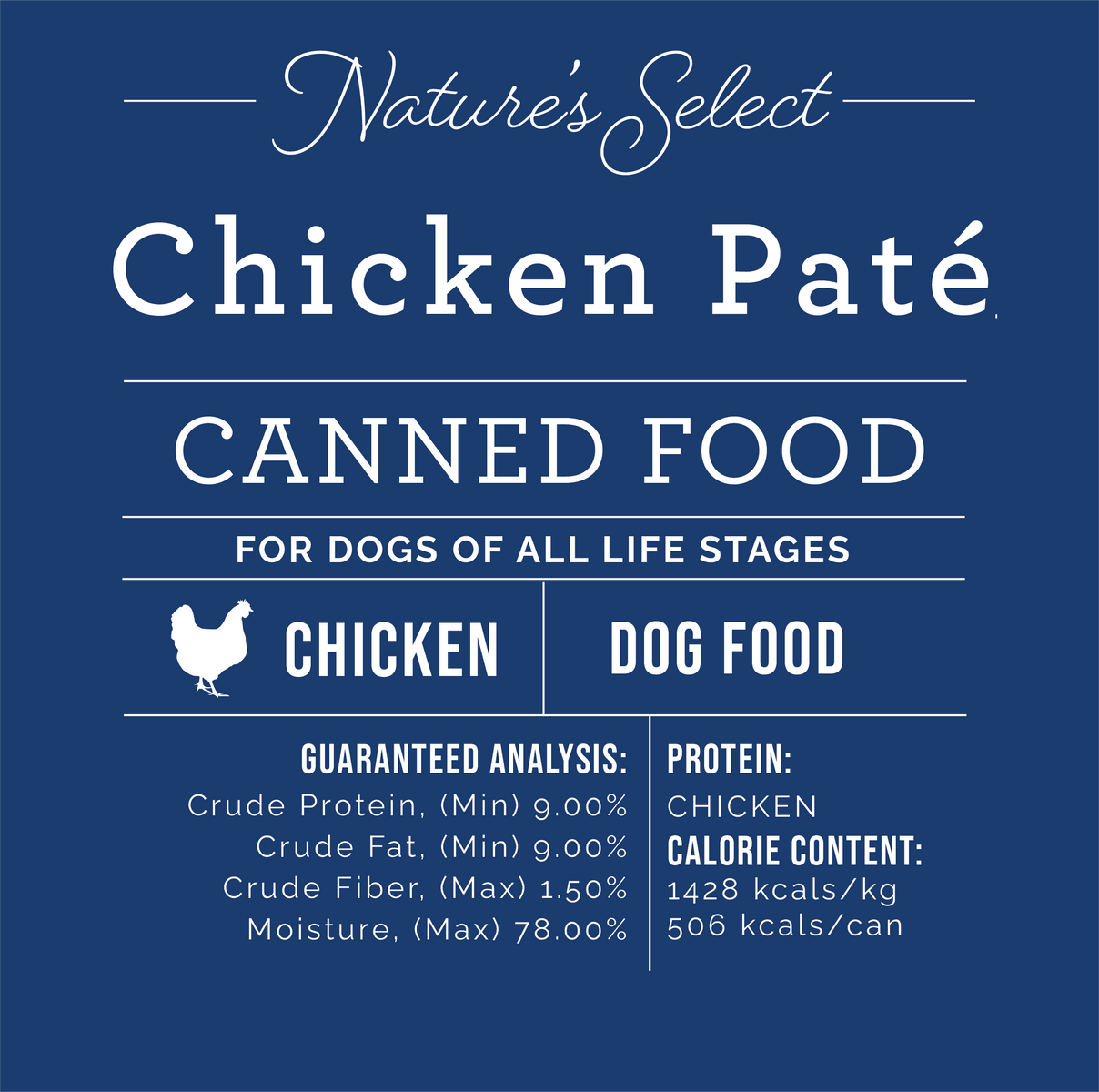 Nature's Select - Chicken Formula Paté - Canned Food For Dogs