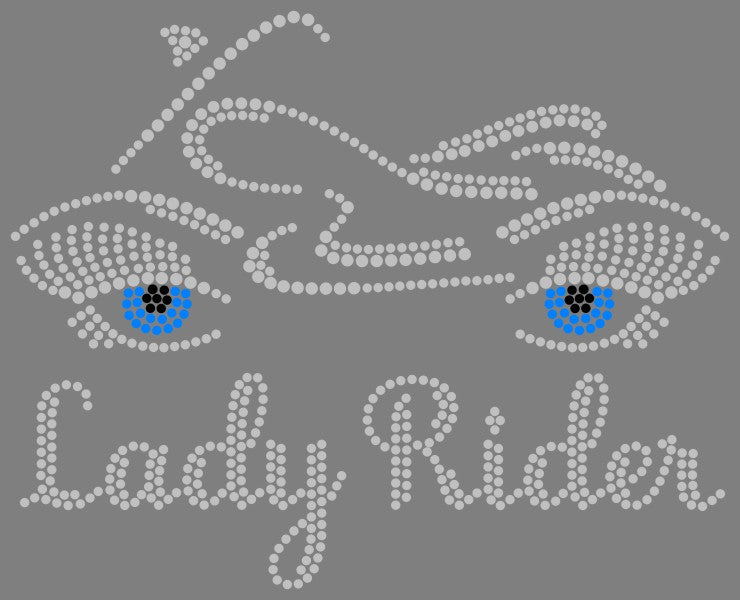 Lady Rider Rhinestone Transfer