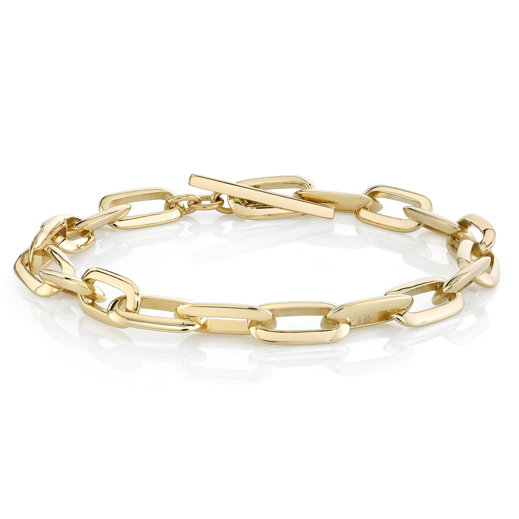 Large Link Gold Bracelet