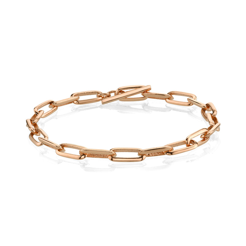 XS Knife Edge Oval Link Bracelet - Lizzie Mandler