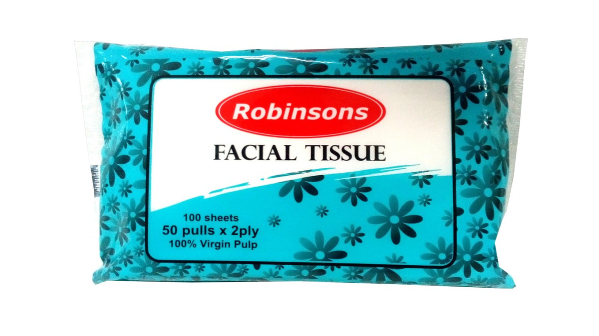 Buy Robinsons Facial Tissue 100% Virgin Pulp 2-Ply 100 Sheets 50 Pulls ...
