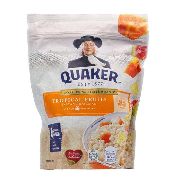 Buy Quaker Instant Oatmeal Tropical Fruits 350g Online | Robinsons ...