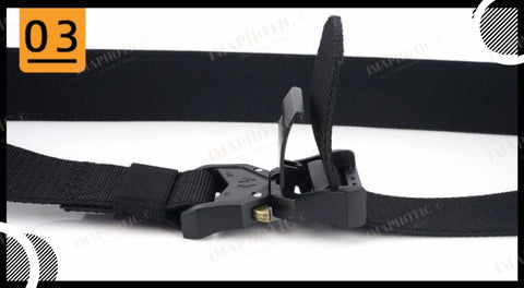 black military tactical belt