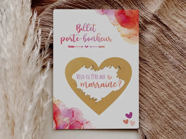 Veux-tu être ma marraine - cartes en bois – JoliCoon