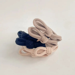 "She's Perfect" Seamless Knotted Bow Hair Ties - Blue Line Boutique 