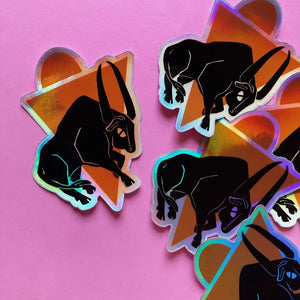 Taurus Zodiac Holographic Vinyl Sticker - Pier Six Press 