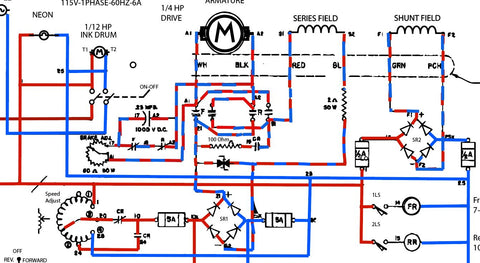 Red and Blue Dashed DC Circuits