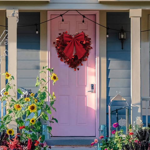 valentine's day front door decor