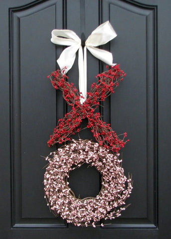 valentine's day xo wreath