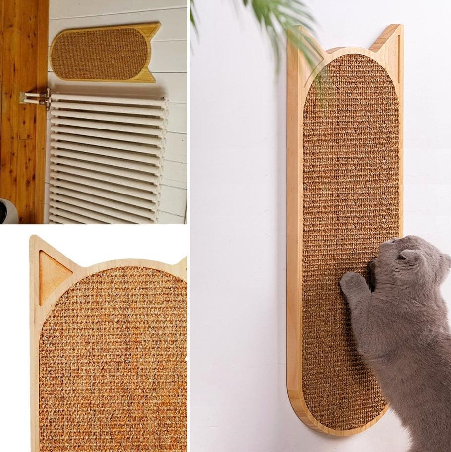 Wooden Cat Scratching Pad / Interactive Cat Toy / Cat Lover Gift / Furniture Pet Protector