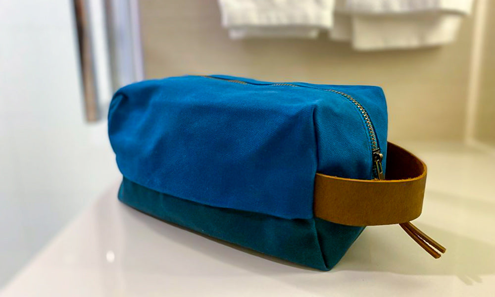 Fat Felt Waxed Canvas Dopp Kit