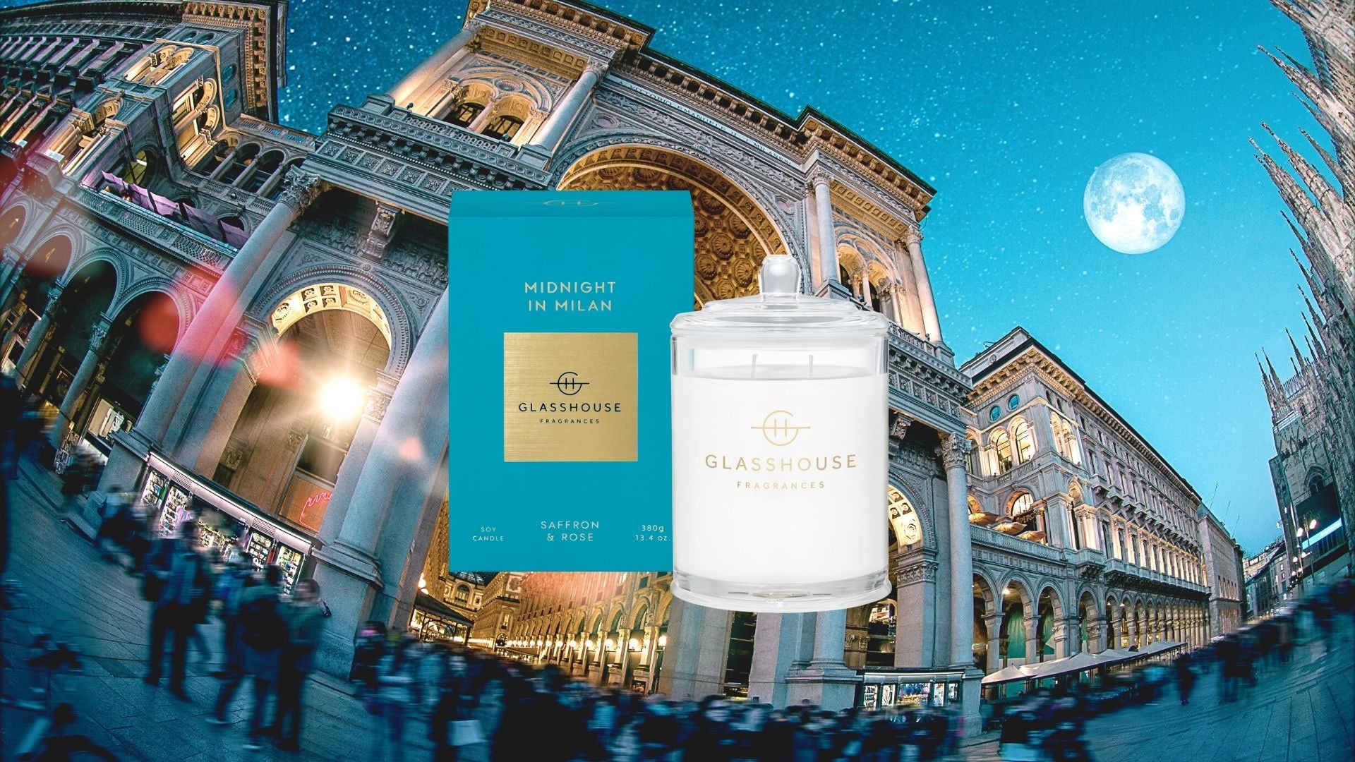 Glasshouse candle Midnight in Milan