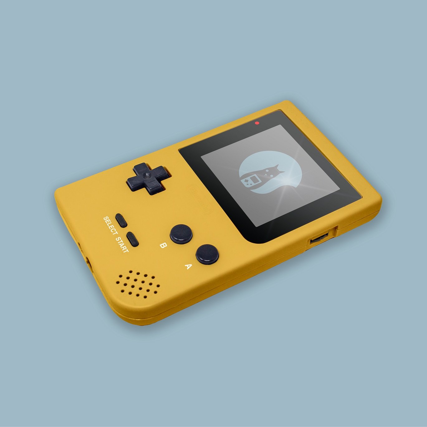 Yellow Game Boy Pocket Shell Bluish Squirrel