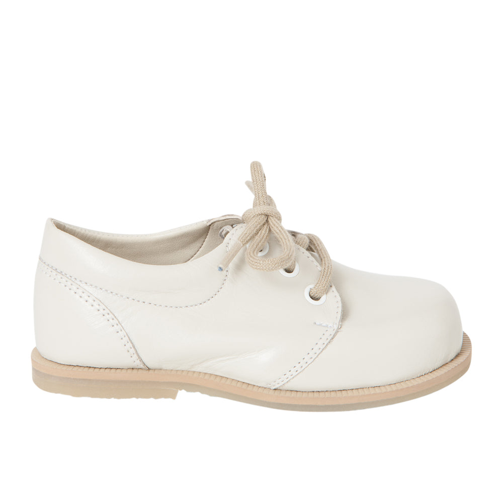 Ivory Leather Brogues - Ananás Petit