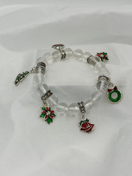 traditional christmas bell beaded stretch charm bracelet – Mama Otter