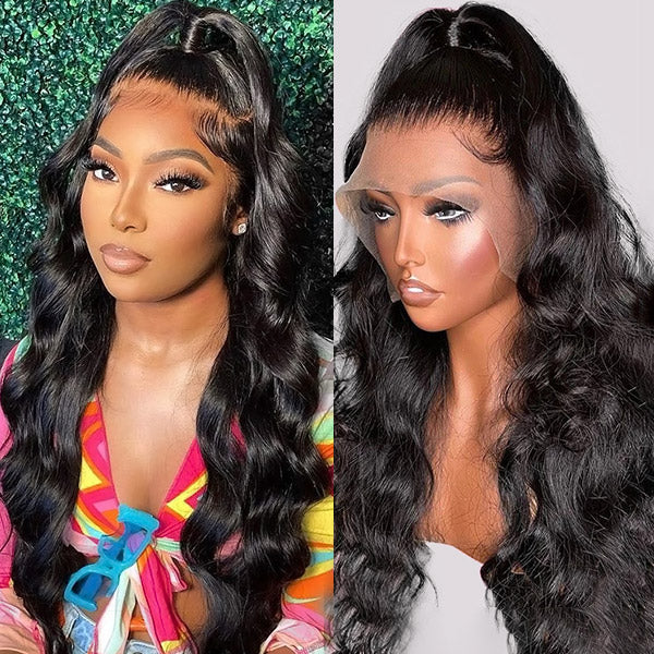 HD Lace Frontal Wigs Straight And Body Wave Undetectable Lace Front Wigs  Human Hair | Lace front wigs, Long black hair, Hair inspiration color