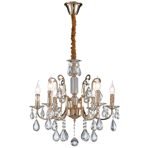 iron and crystal chandelier