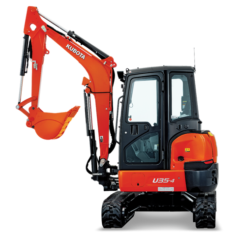 Orange and black Canadian Kubota U35-4